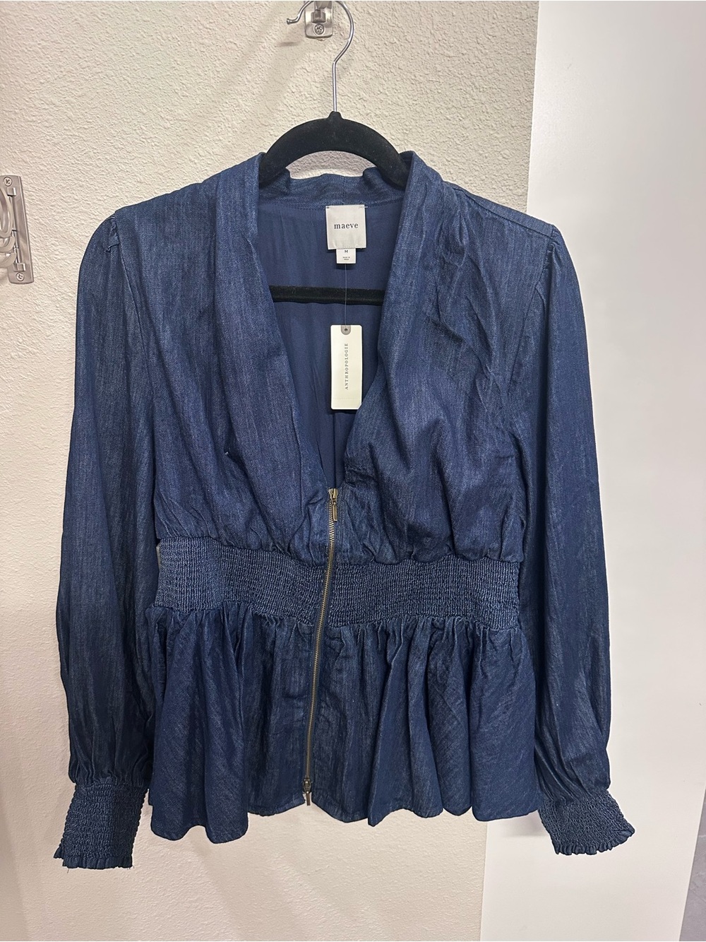 Maeve Dark Denim Jacket - Deep Blue